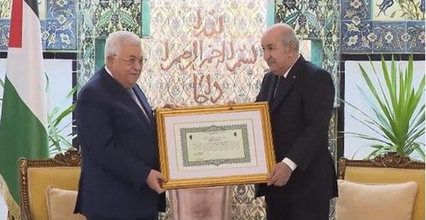 Après avoir pris le chèque de cent millions de dollars d’Abdelmadjid Tebboune, Mahmoud Abbas s’est rendu chez Benny Gantz